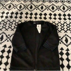 Black faux suede jacket